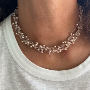 Beautiful pink pearl necklace